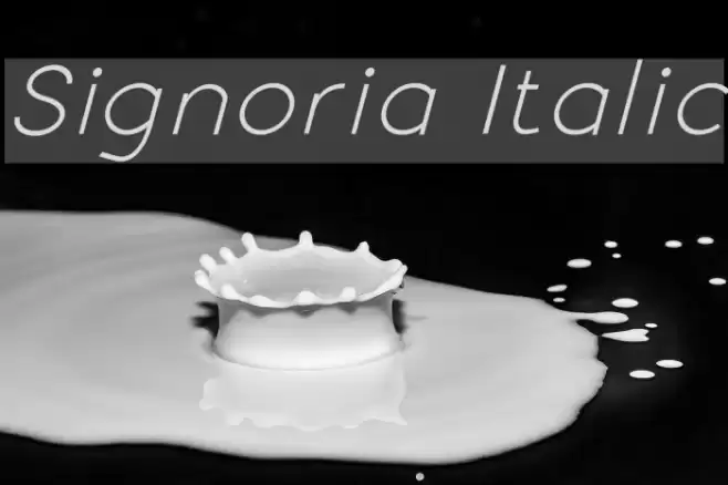 Signoria Italic Font examples