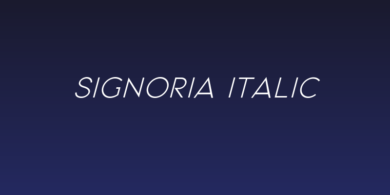 Signoria Italic Social Header