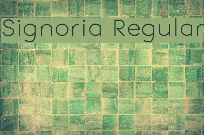 Signoria Regular Font examples