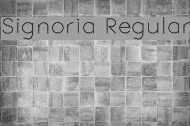 Signoria Regular Font examples