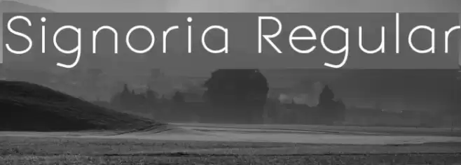Signoria Regular Font examples