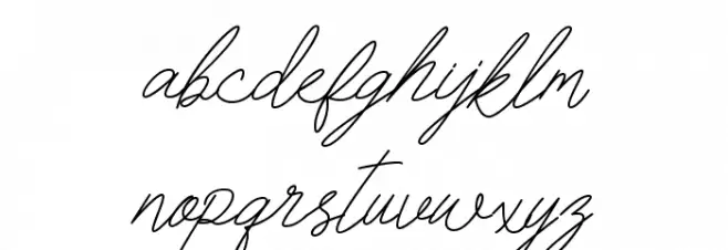 Signorth Schriftart Kleinbuchstaben