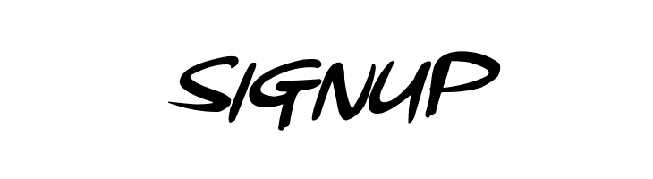 Signup  font caratteri gratis