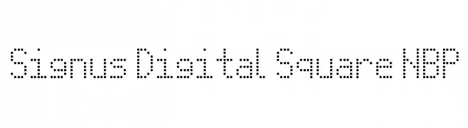 Signus Digital Square NBP  Скачать бесплатные шрифты