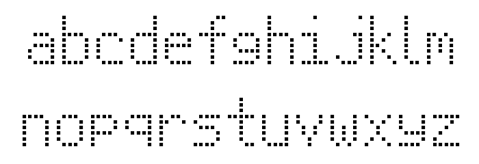 Signus Digital Square NBP Font LOWERCASE