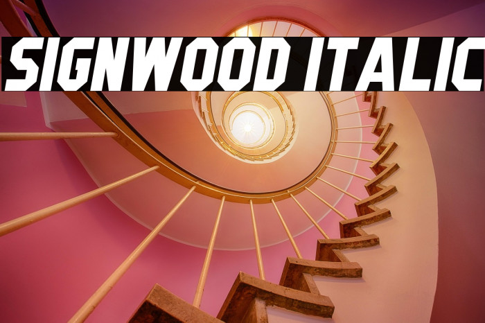 Signwood Italic Example 1