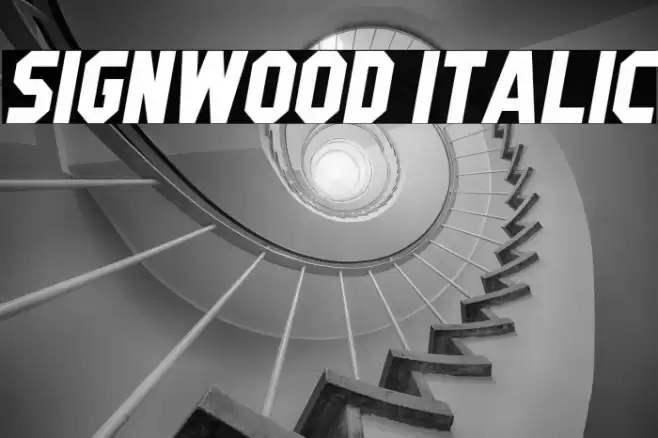Signwood Italic Font examples