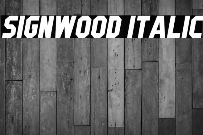 Signwood Italic Font examples