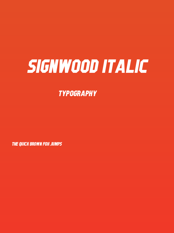 Signwood Italic Poster