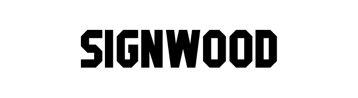 Signwood  フリーフォントのダウンロード