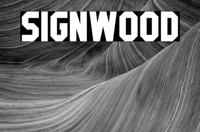 Signwood خط examples