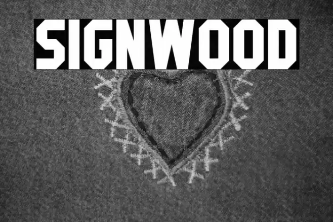 Signwood خط examples
