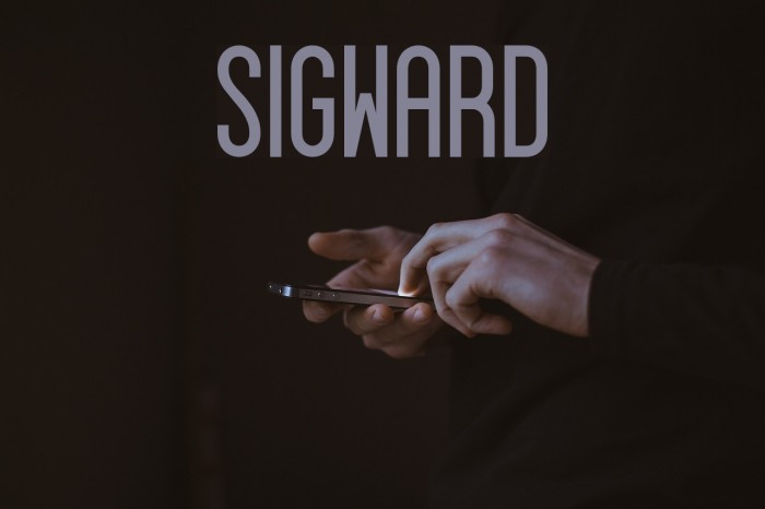 Sigward फ़ॉन्ट examples