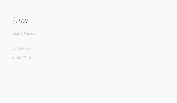 Siiisons Business Card