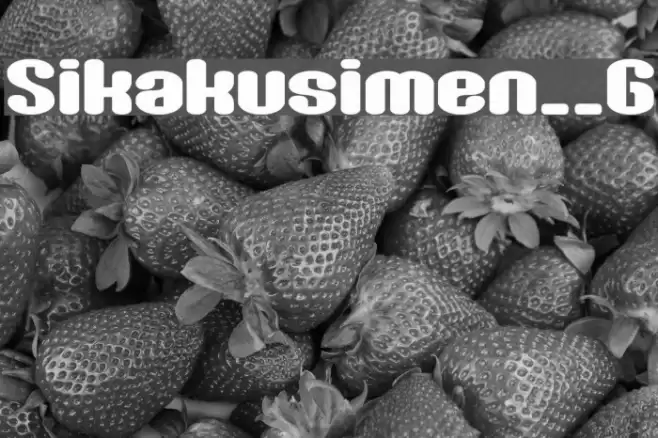 Sikakusimen__G Font examples
