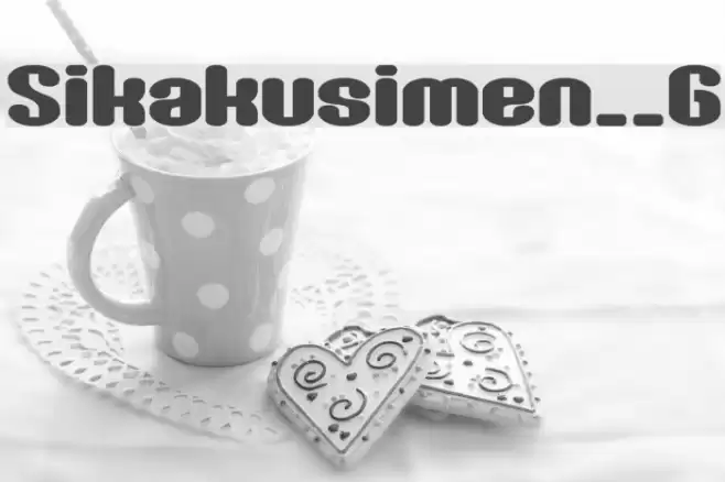 Sikakusimen__G Font examples