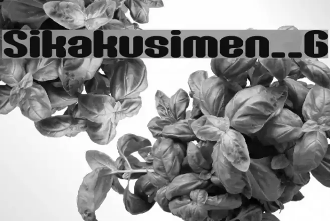 Sikakusimen__G Font examples