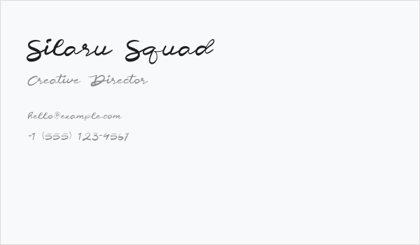 Silaru Squad Business Card