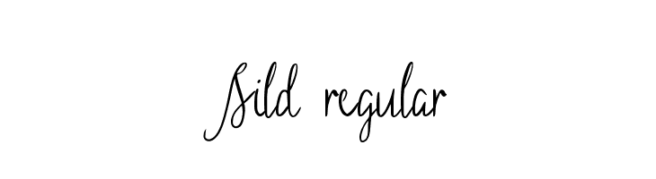 Sild regular 字体
