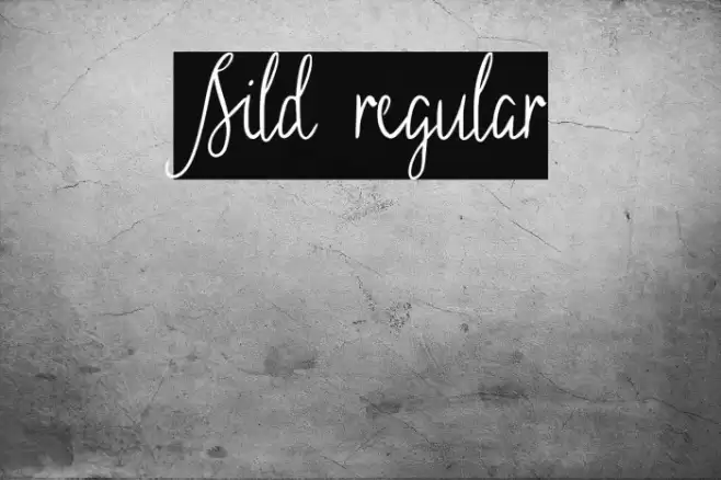 Sild regular Font examples