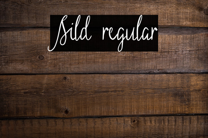 Sild regular Font examples