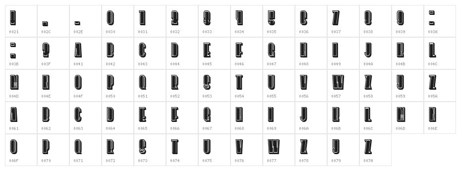 Silence Filled Regular Character Map