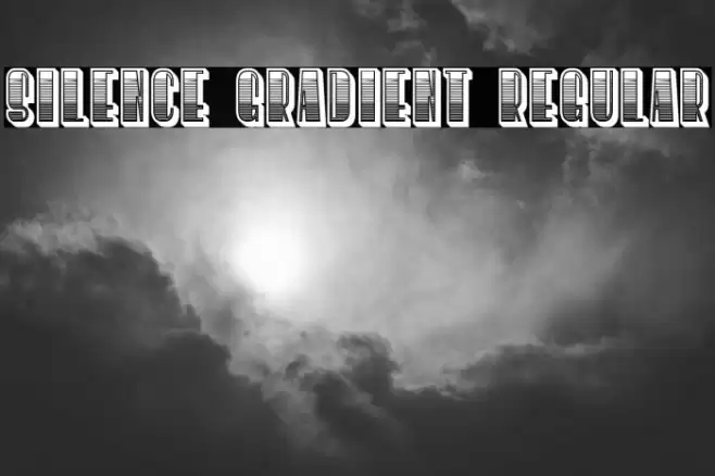 Silence Gradient Regular Font examples