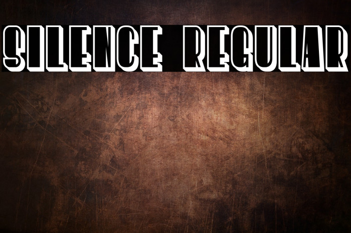 Silence Regular Font examples
