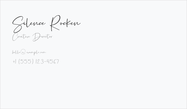 Silence Rocken Business Card