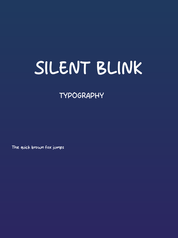 Silent Blink Poster