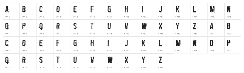 Silent Broadcast Character Map
