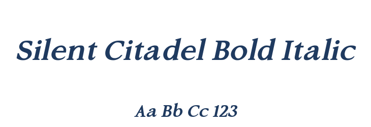 Silent Citadel Bold Italic Font Preview