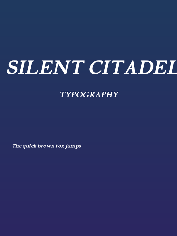 Silent Citadel Bold Italic Poster