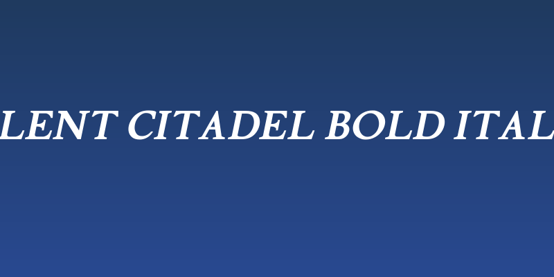 Silent Citadel Bold Italic Social Header