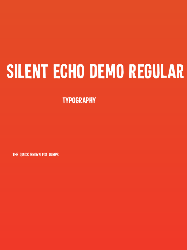 Silent Echo DEMO Regular Poster
