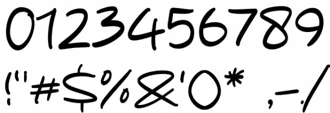 Silent Handwritting Font OTHER CHARS