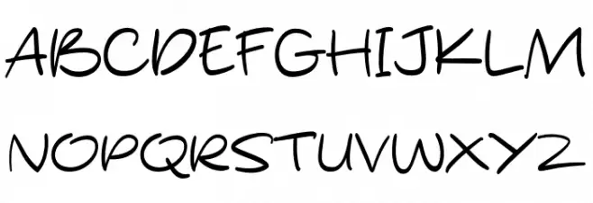 Silent Handwritting Schriftart Groß