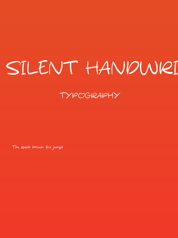 Silent Handwritting Poster