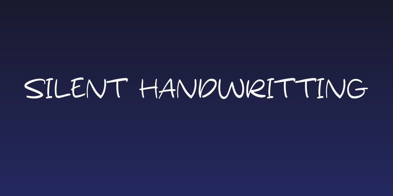 Silent Handwritting Social Header