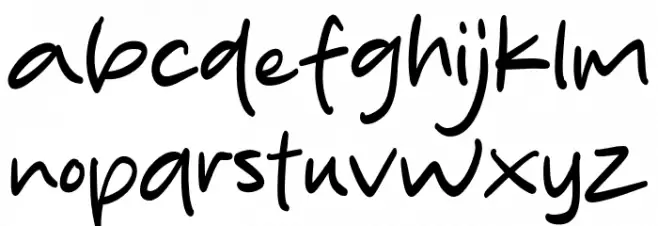 Silent Handwritting फ़ॉन्ट लोअरकेस