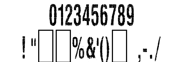 Silent Hell of Cheryl Condensed Font OTHER CHARS