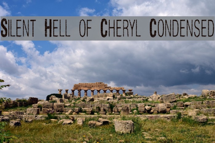 Silent Hell of Cheryl Condensed Font examples