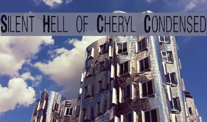 Silent Hell of Cheryl Condensed Font examples
