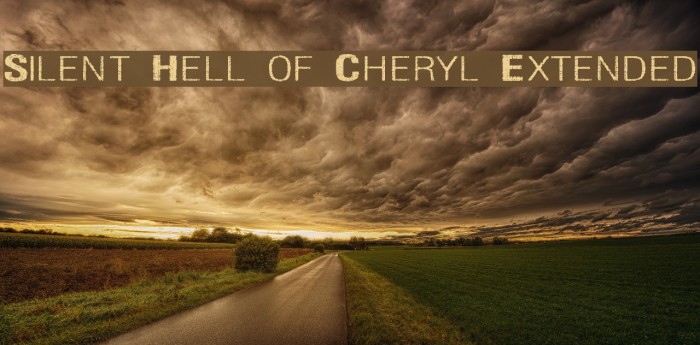 Silent Hell of Cheryl Extended Font examples