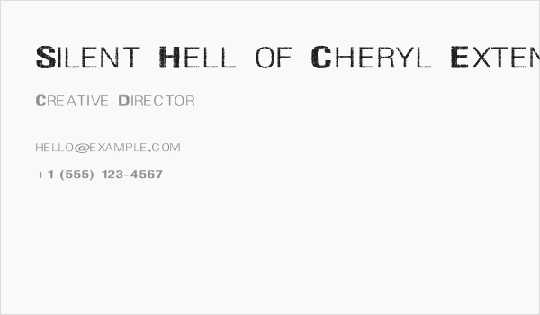 Silent Hell of Cheryl Extended Business Card