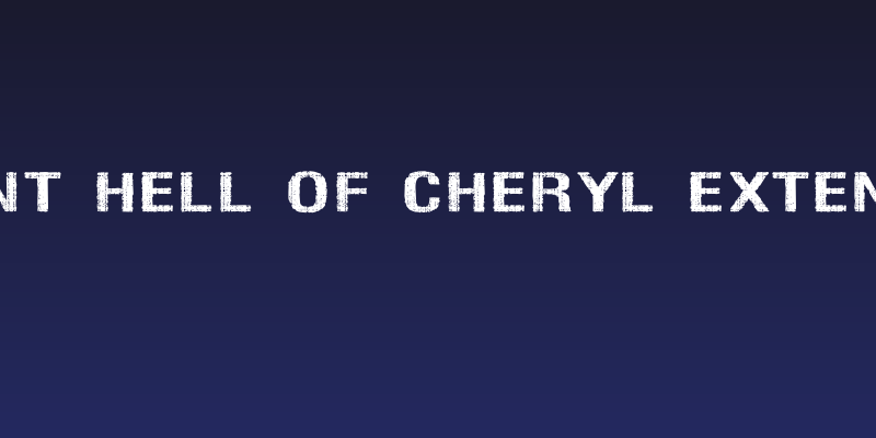 Silent Hell of Cheryl Extended Social Header