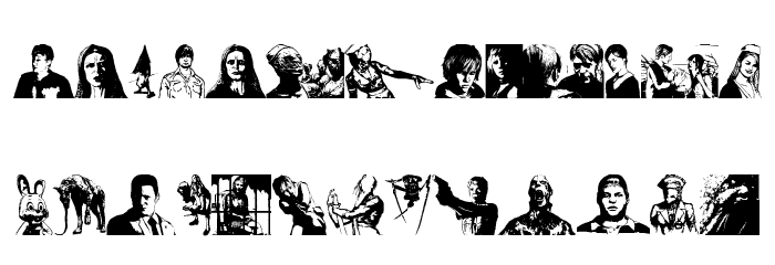 Silent Hill Nightmares Font LOWERCASE