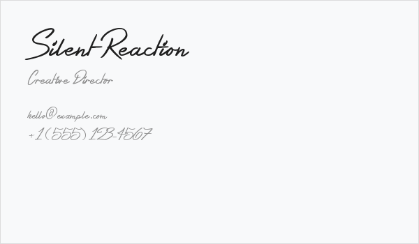 Silent Reaction Business Card