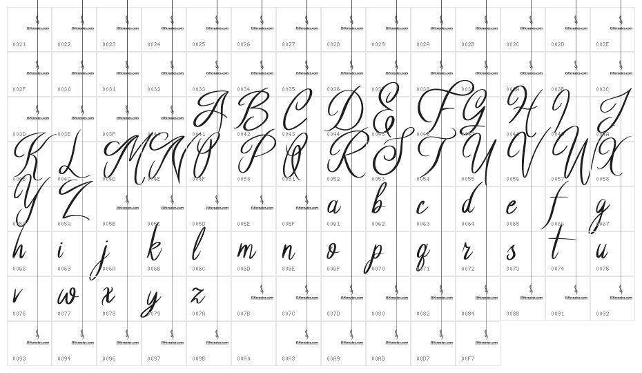 Silent Respect Character Map