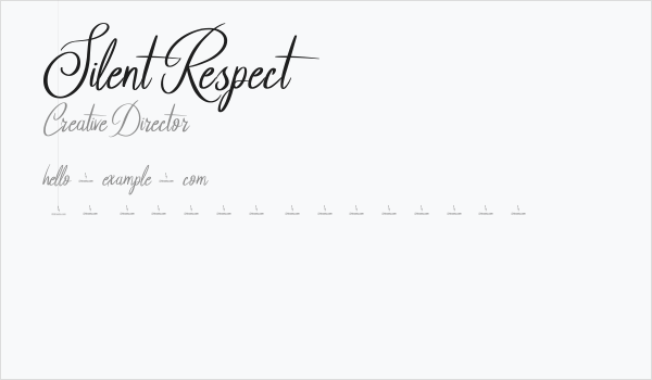Silent Respect Business Card